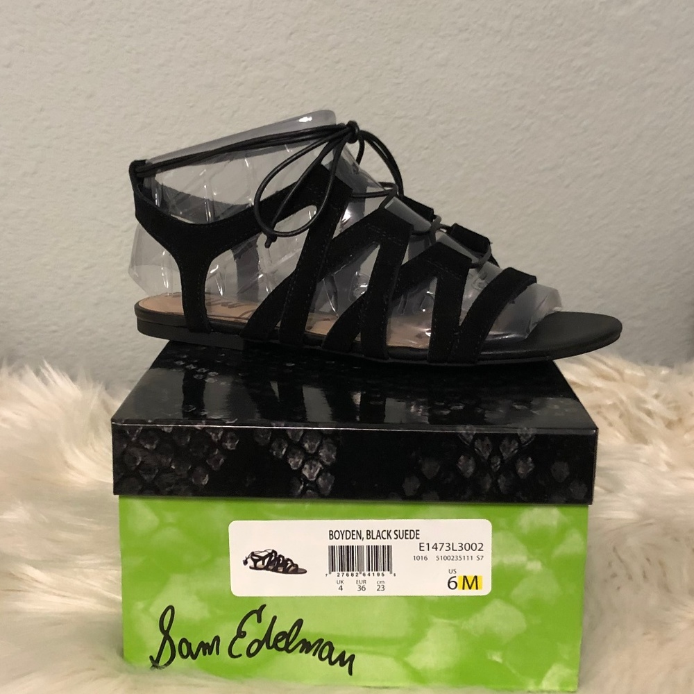 NWT Sam Edelman "Boyden" Black Sandal - Sz. 6M